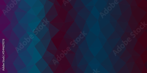 Geometric pattern of irregular polygons with a faceted appearance, featuring shades of blue, purple, and red.