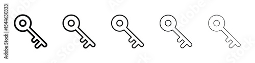 key icon filled flat sign concept for web design.