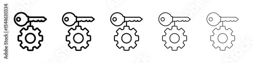 Key factor icon filled flat sign concept for web design.