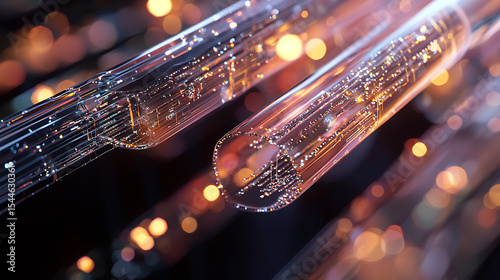 A series of glowing tubes that appear to be connected to each other