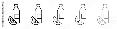 Juice bottle icon filled flat sign concept for web design.