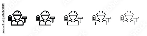 Job for immigrants icon filled flat sign concept for web design.