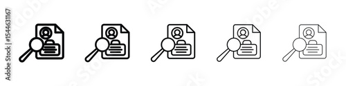 Job analysis icon filled flat sign concept for web design.
