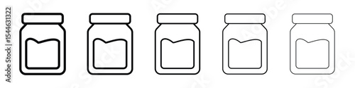 Jar icon filled flat sign concept for web design.