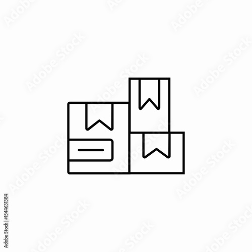 box stack icon sign vector