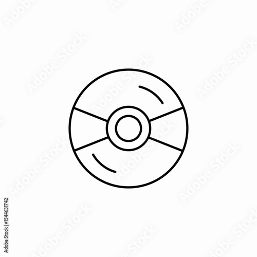 cd disc icon sign vector