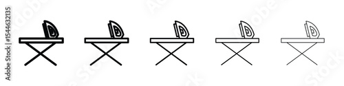 Ironing board icon filled flat sign concept for web design.