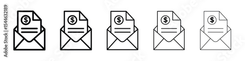 Invoice icon filled flat sign concept for web design.