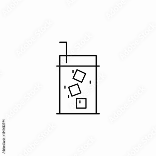 ice drink icon sign vector