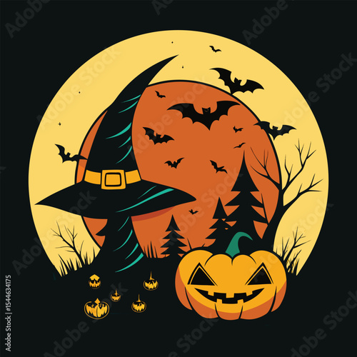 halloween background with pumpkin