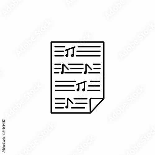 manuscript music paper icon sign vector