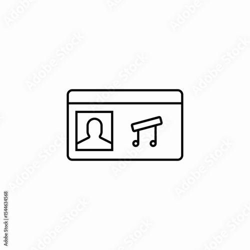 music pass icon sign vector