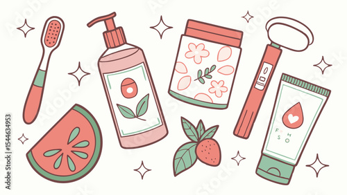 Vector set of kitchen tools icons pattern illustration