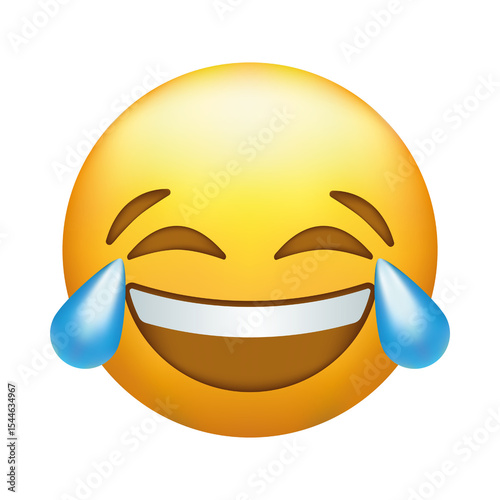 A vividly rendered emoji depicting a face with tears of joy against a black background image format