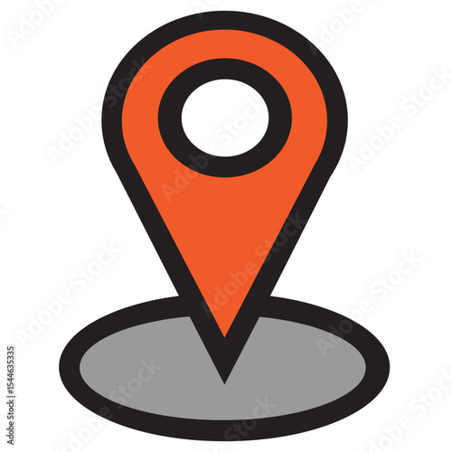 map pointer with icon vector