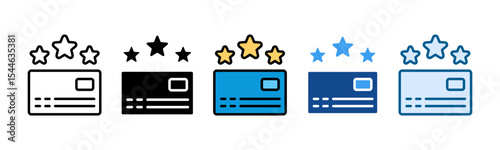 Credit Rating Icon Set Multiple Style Collection