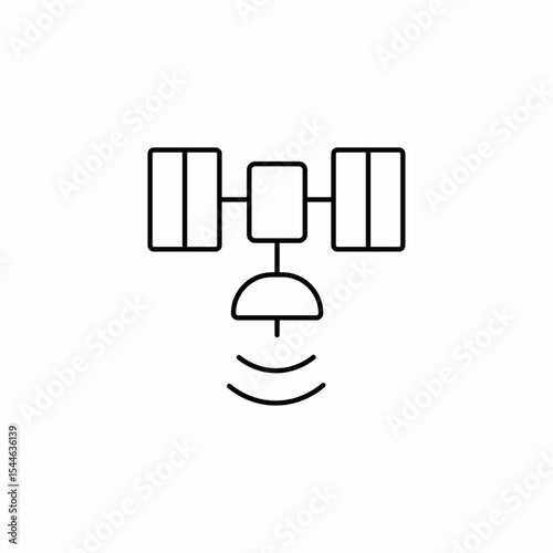 space satellite icon sign vector