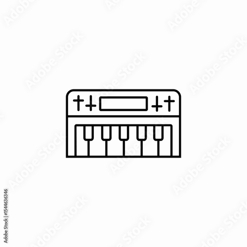 synthesizer music synth icon sign vector