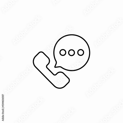 telephone conversation icon sign vector
