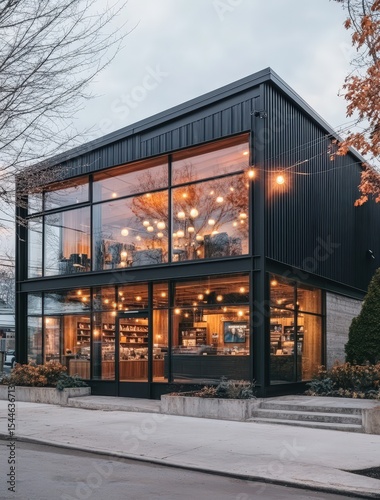 Modern Black Store Front Design