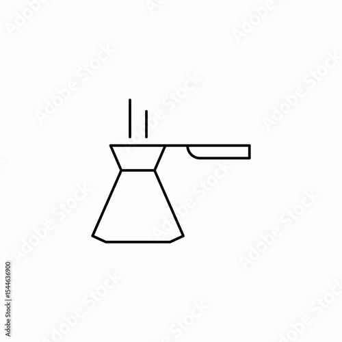 turkish coffee pot icon sign vector
