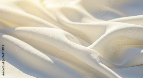 輝く絹の質感 柔らかな光が織りなす美しいドレープ. AI Generated