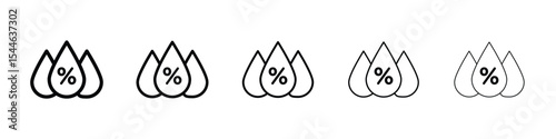 Humidity icon filled flat sign concept for web design.