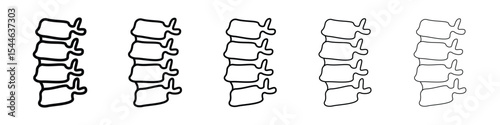 Human spine icon filled flat sign concept for web design.