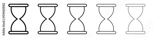 Hourglass icon filled flat sign concept for web design.