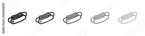 Hot dog icon filled flat sign concept for web design.