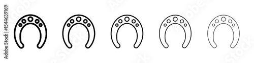Horseshoe icon filled flat sign concept for web design.