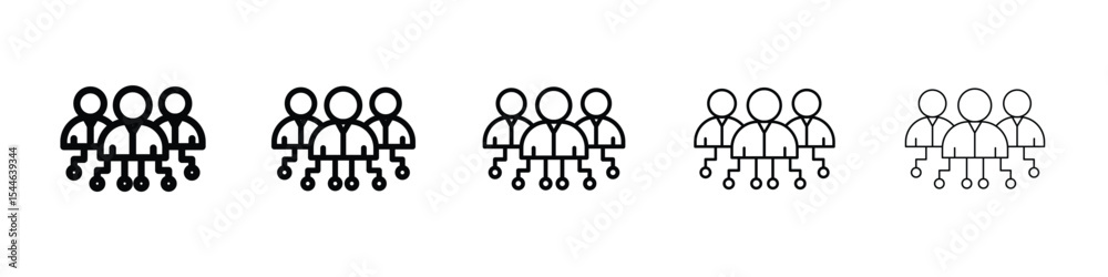 Fototapeta premium HR strategy icon filled flat sign concept for web design.