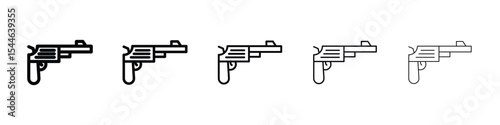 gun icon filled flat sign concept for web design.