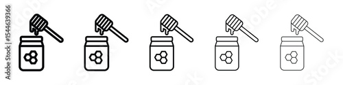 Honey pot icon filled flat sign concept for web design.