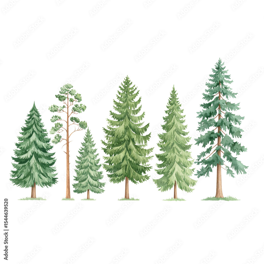 Obraz premium Snowy fir trees and pine branches create a festive winter forest scene for your holiday season celebration