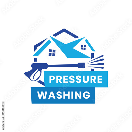 pressure washing logo design concept home cleaning exterior cleaning business 
