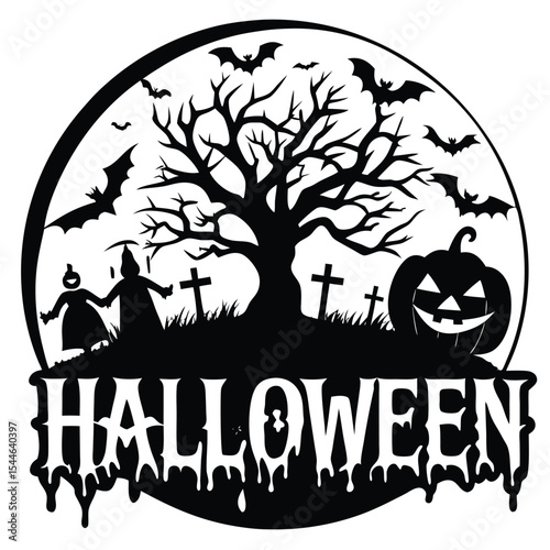 halloween background with pumpkin