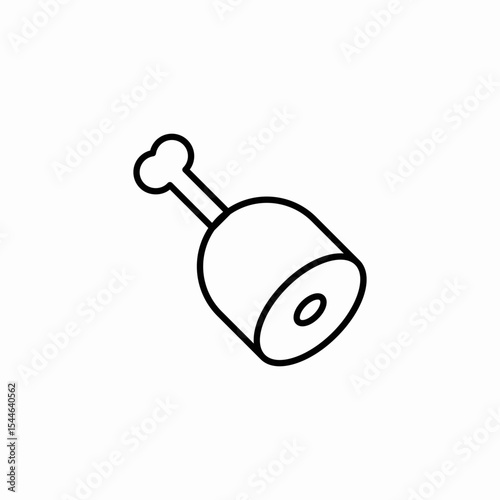 chicken leg icon sign vector