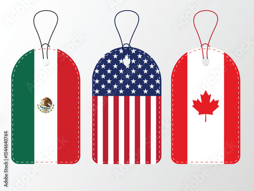 National Design Featuring the USA, Canada and Mexico Identity