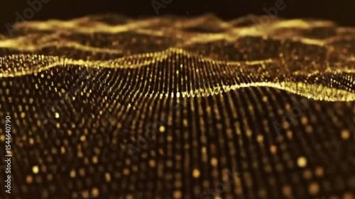 Digital AI Waves with Flowing Binary and Particle Light Trailsv