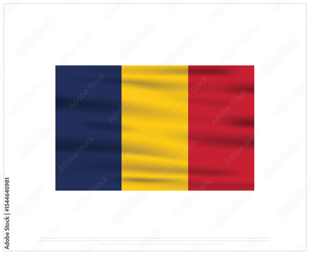 Fototapeta premium Happy Independence Day, Chad Independence Day, Chad, Chad Flag, 11 August, 11th August, Independence Day, National Day, National Flag Icon