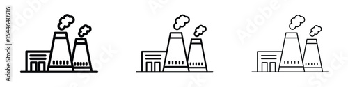 Heat power station icon filled flat sign concept for web design.