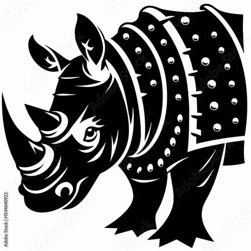 Armored Rhinoceros Illustration
