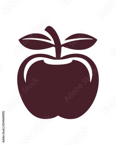 Detailed Vector Illustration of Apple Fruit Icon Isolated on White Background Design Graphic
