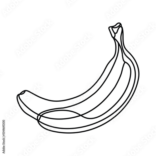 Elegant Vector Illustration of Banana Fruit Icon Isolated on White Background Design Graphic
