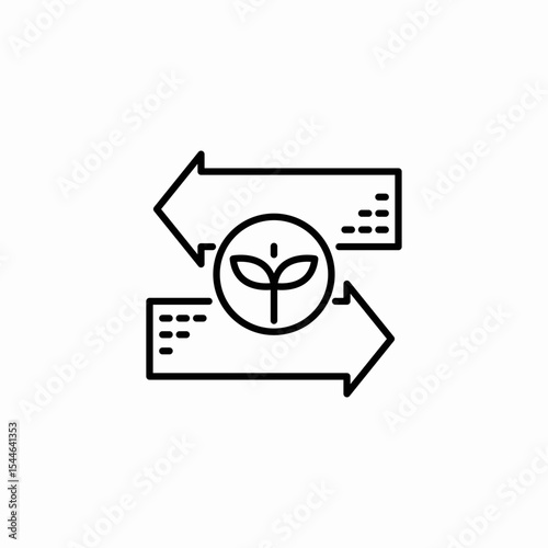 eco exchange icon sign vector