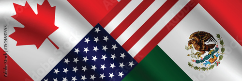 National Design Featuring the USA, Canada and Mexico Identity