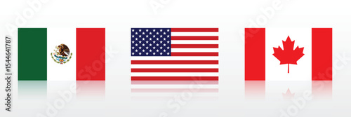 National Design Featuring the USA, Canada and Mexico Identity