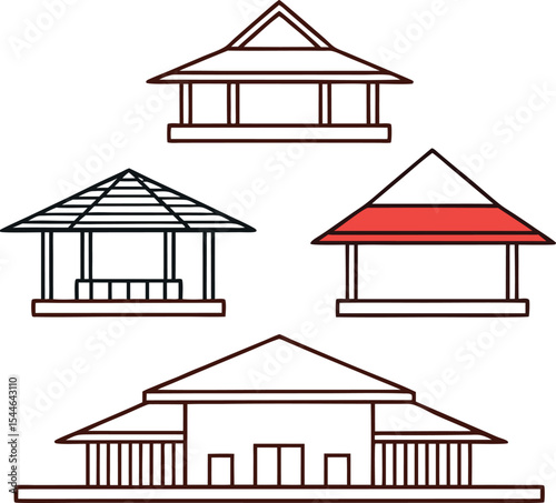 Gazebo Designs Architectural Illustrations of Various Gazebo Styles and Roof Designs