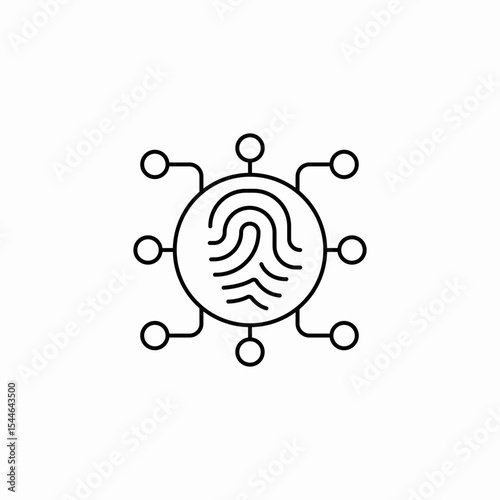 network fingerpint icon sign vector